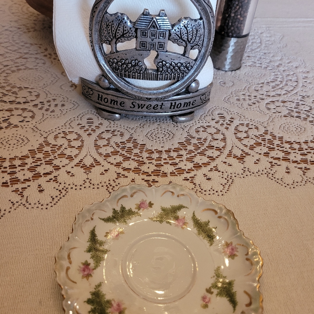 Vintage MZ Austria Floral Saucer Plate/Trinket Dish EUC - Picture 2 of 6